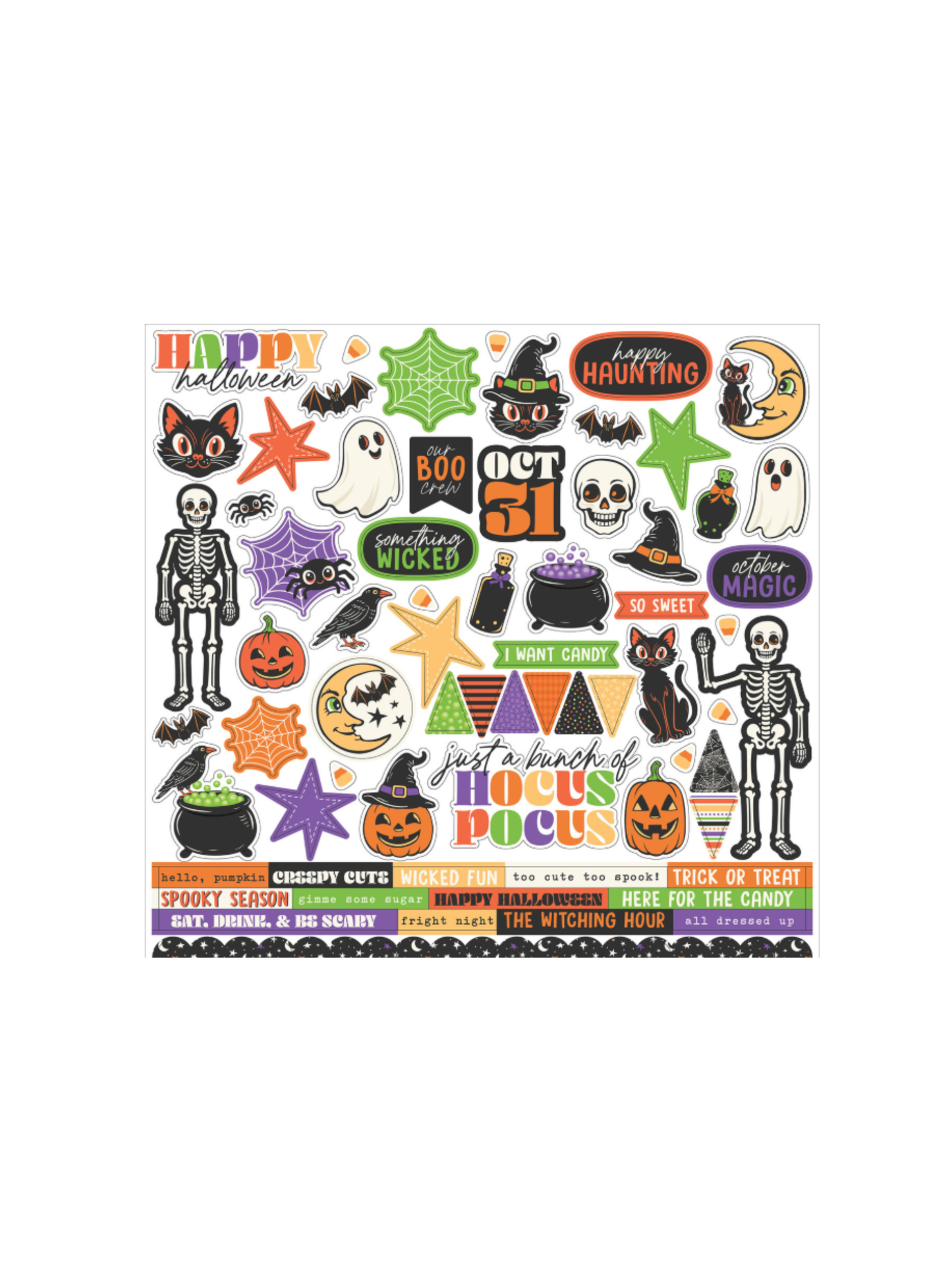 12x12 Halloween Parade Sticker Sheet