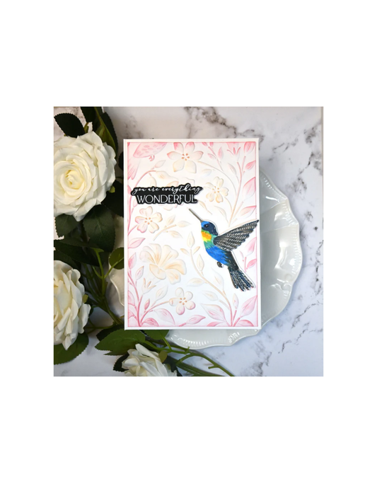 Hummingbird Garden 3D Embossing Folder