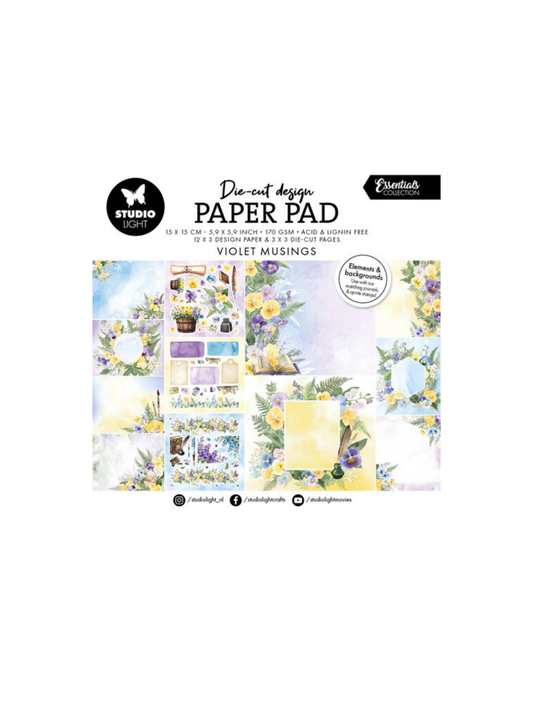 6x6 Violet Musings Diecut Paper Pad