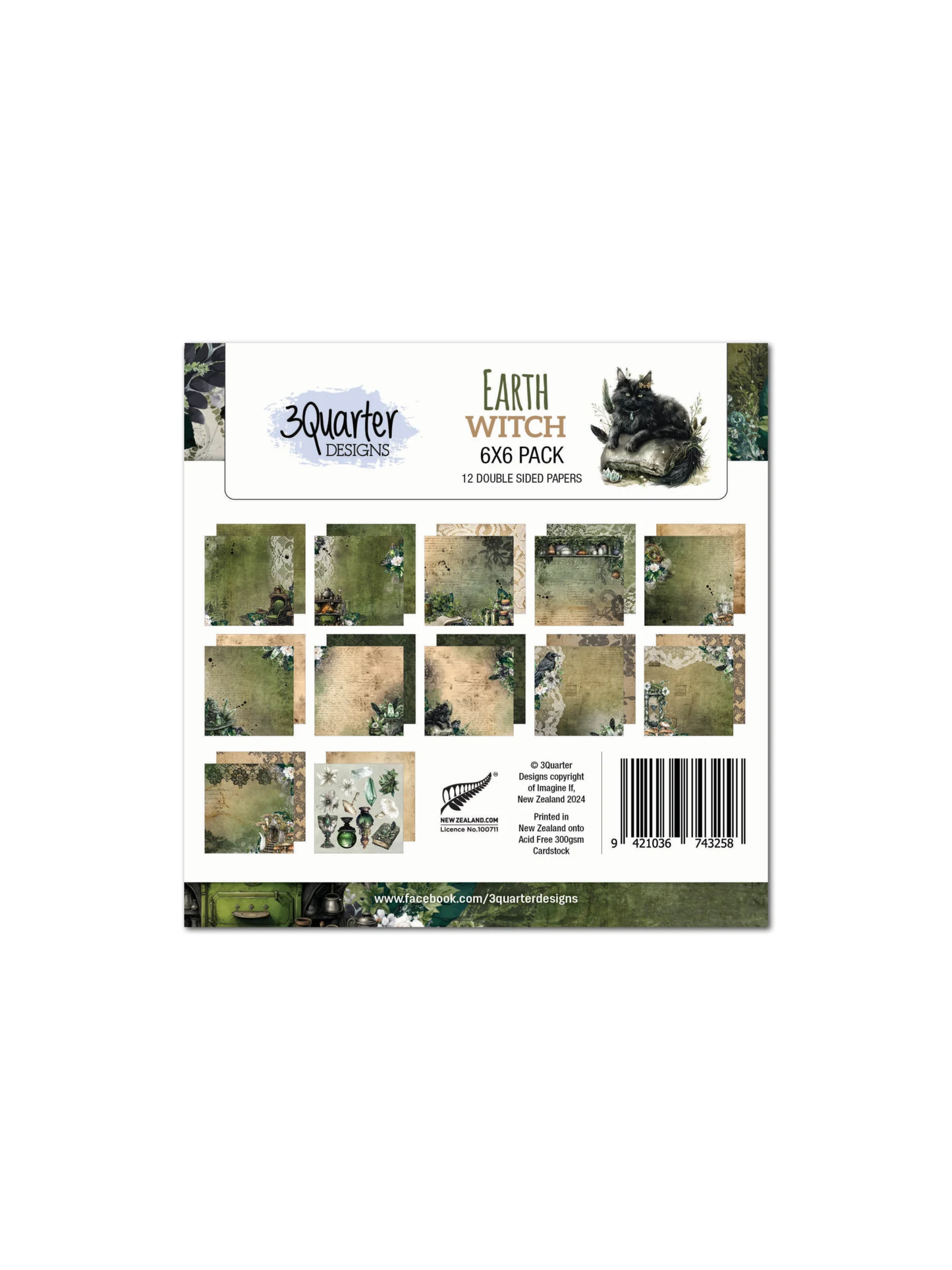 6x6 Earth Witch Paper pad