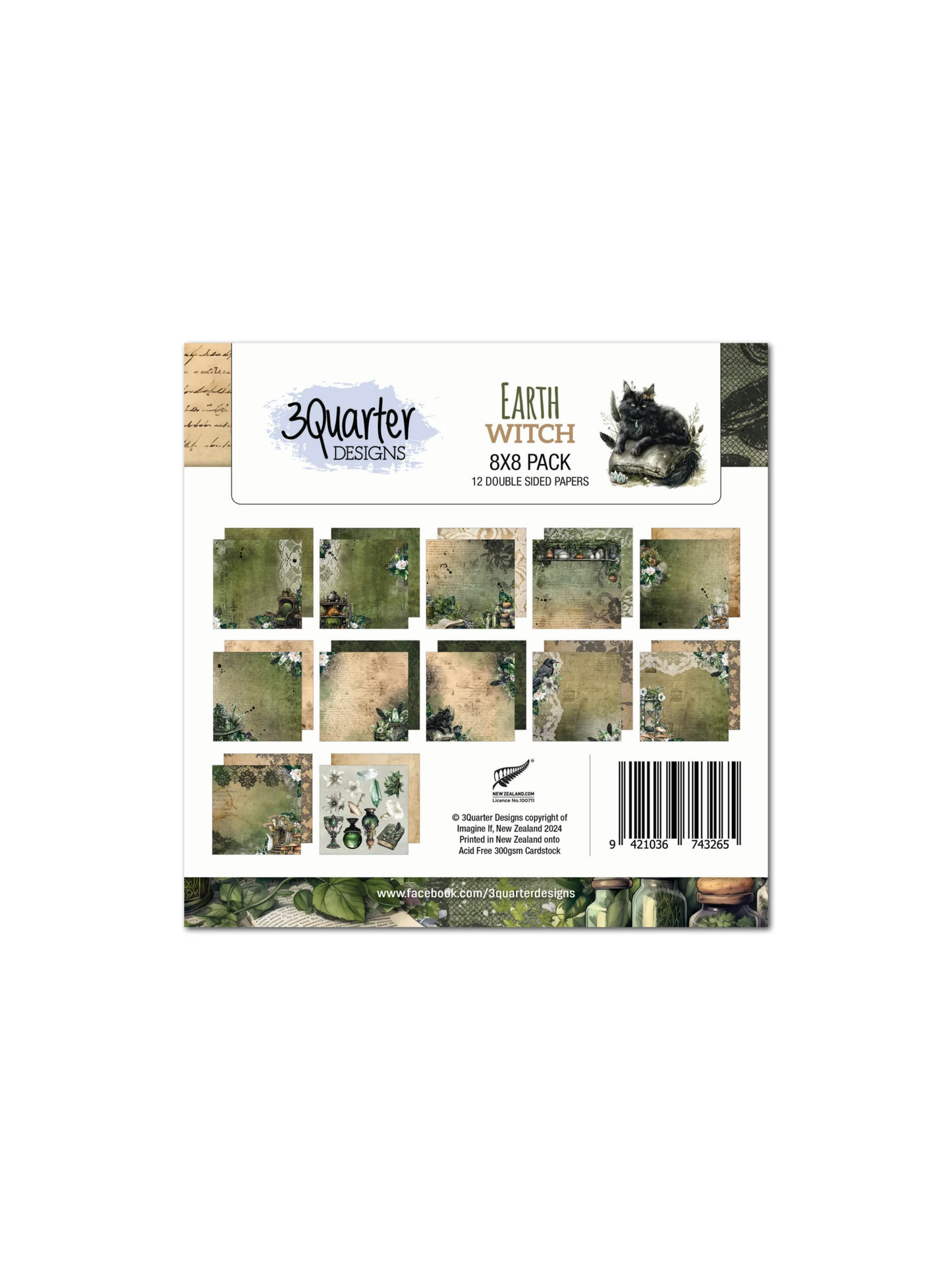 8x8 Earth Witch paper pad
