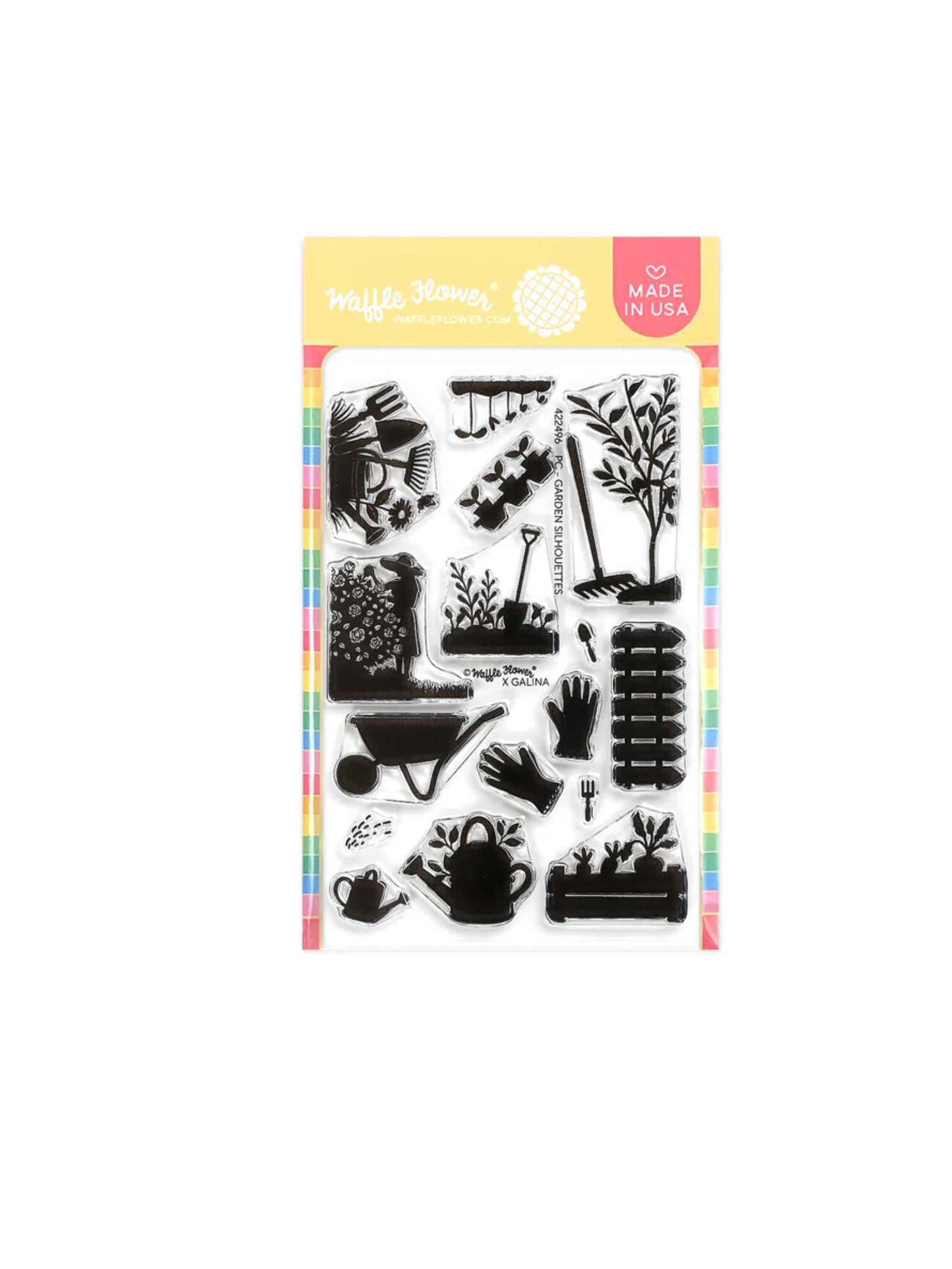 Postage Collage Garden Silhouettes Stamp
