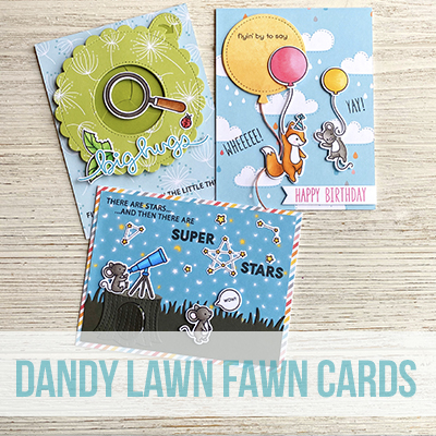 Dandy Lawn Fawn Cards (Jenn Shurkus)